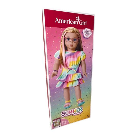 American Girl Of Year Summer Doll In Meet Outfit Eyeglasses Shoes Journal Box - Picture 8 of 16